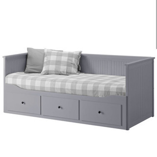 【ネット決済】IKEA ベッド　セミシングル　クイーンサイズ　グレー