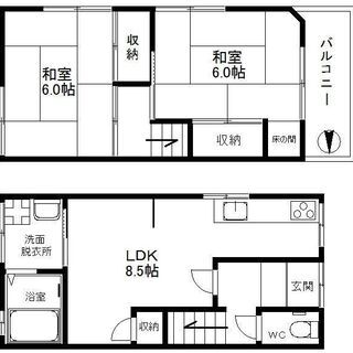 🔴【貸家】住之江区西住之江【敷金礼金ゼロ】🐶【ペット相談】【リビ...