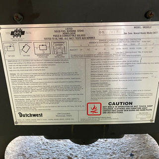 決まりました！DUTCHＷＥST 薪ストーブ　暖炉　リーンバーンヒーター