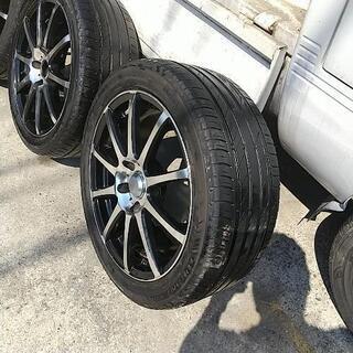 JPRESS ベーシックタフタ ステンカラーダウンコート ネイビーL-レオニス　17インチ４本セット