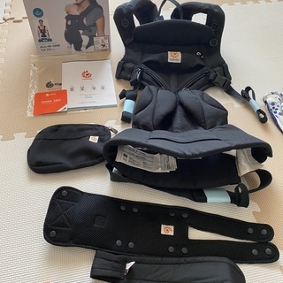 値下げします！エルゴベビーベビーキャリアomni360クールエアー、ブラック、メッシュ