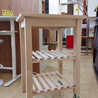 ★ IKEA  イケア ワークテーブル 作業台 木製 キッチンワ...