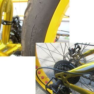 訳アリ】ビーチクルーザー 26インチ ファットバイク KALLA イエローゴールド 札幌市北区屯田 訳アリ】ビーチクルーザー 26インチ ファットバイク KALLA イエロー