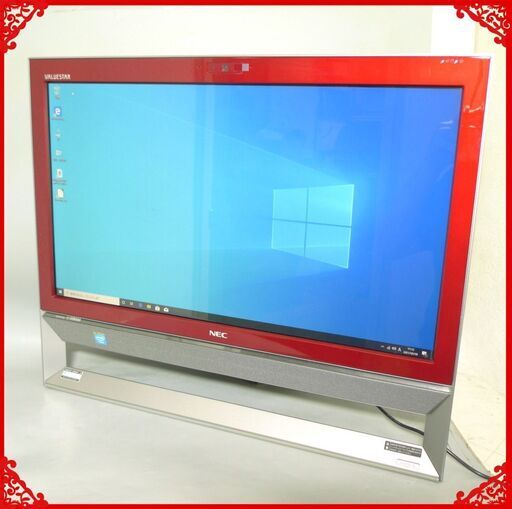 1台限定 レッド色 一体型PC 中古良品 21.5型 NEC PC-VS370RSR Celeron 4GB 1TB DVDRW 無線LAN Bluetooth webカメラ Windows10 Office