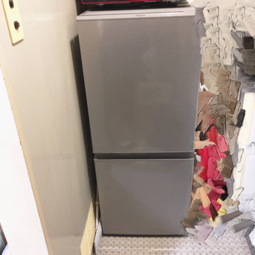 【2019年製】 冷蔵庫 ＡＱＵＡ 126L 2ドア 冷蔵冷凍庫 右開きAQR-13H-Sブラッシュシルバー