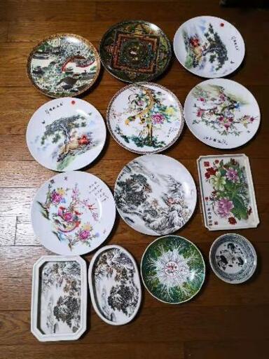 中国の美術皿　磁器　13点