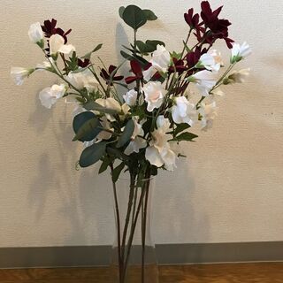 IKEA　造花と花瓶セット