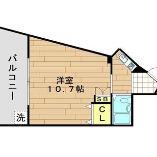 敷礼ゼロ♪家賃お値下げ♪大橋駅まで徒歩６分♪10.7帖の広々ワン...