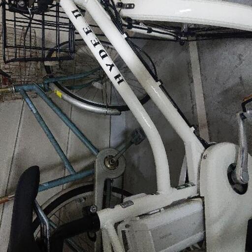 《受渡者様決定しました！》【未使用】電動自転車 子供乗せ BRIDGESTONE ハイディーツー E.X.ホワイト 26インチ 2人乗り