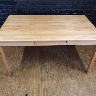 未使用・訳アリ】ダイニングテーブル・幅135cm・引き出し付き