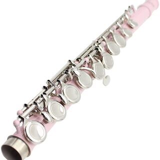 管楽器、笛、ハーモニカ おしゃれなピンクのフルートが癒しをおとどけ