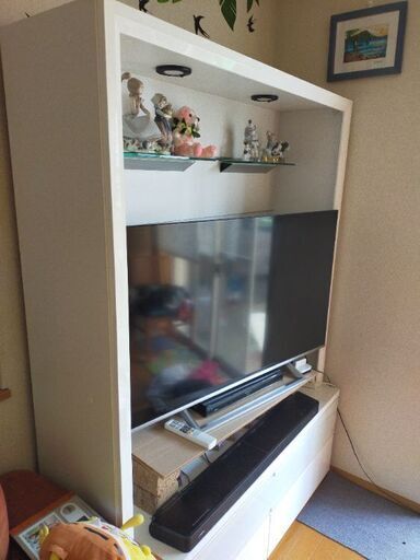 高級テレビ台 鏡面仕上げ 手作り