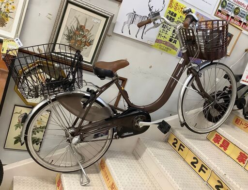 Panasonic/パナソニック 電動アシスト自転車 ビビ・ライト・U チョコブラウン BE-ENDU432T 充電器/バッテリー付【ユーズドユーズ名古屋天白店】 J847