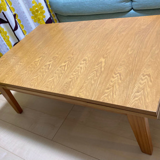 【値下げしました】伸縮可能　木製ローテーブル