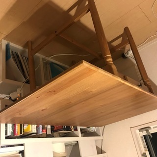 [譲渡確定です] インガートルプ ドロップリーフテーブル, アンティークステイン65/123x78 cm