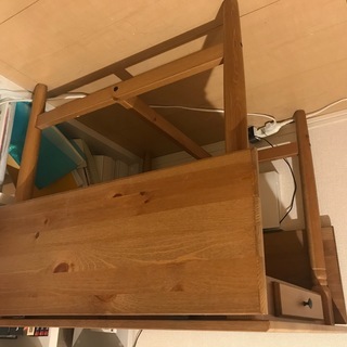 [譲渡確定です] インガートルプ ドロップリーフテーブル, アンティークステイン65/123x78 cm