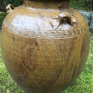 古美術　アンティーク　三つ耳壺