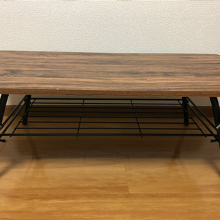 折りたたみローテーブル　シェルフィ9045