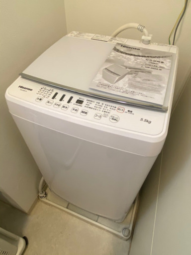 洗濯機　5.5kg　2018年購入美品