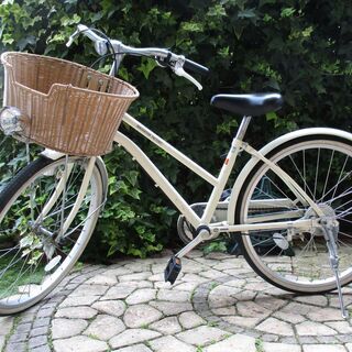 【ネット決済・配送可】子供自転車　22インチ　アイボリーカラー