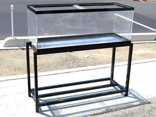 引取限定◆アクリル水槽+鉄製水槽台セット◆1200×450×h450/厚さ6mm