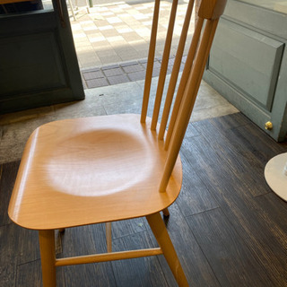 【ネット決済】木製　チェア　座椅子　ウッド　ベージュ