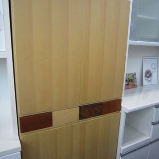 ★564レンジボード（茶×白）中古　【リサイクルマート鹿児島宇宿店】 ☆564レンジボード（茶×白）中古 【リサイクルマート鹿児島宇宿店】