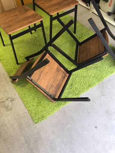 楽天市場】アイアン ウッド ダイニングテーブルの通販 美品 北欧風 