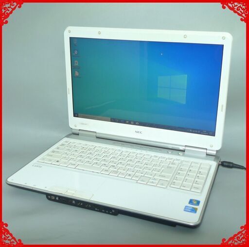在庫処分 送料無料 1台限定 ホワイト色 ノートパソコン 中古良品 15.6型 NEC PC-LL550WG6W Core i3 4GB 500G DVDRW 無線 Wi-Fi Windows10 LibreOffice済