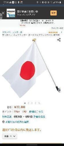 国旗　ミニフラッガー