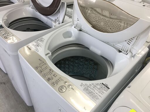 東芝5.0K洗濯機　2016年製　分解クリーニング済み！排水モーター新品交換！