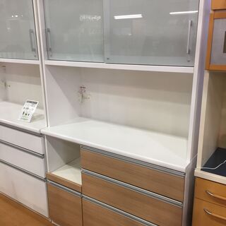 愛品館市原店】松田家具スライド扉キッチンボード【管理