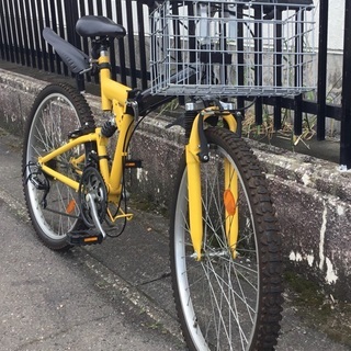 美品車＞26インチ折りたたみ自転車・マウンテンバイク・シマノ3×7段 