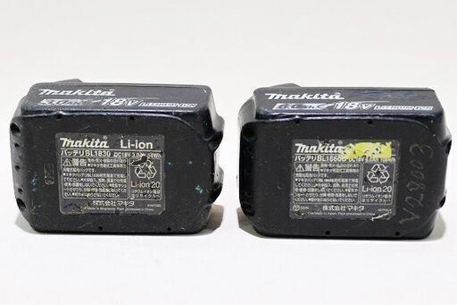 苫小牧バナナ】動作品 マキタ BL1860B 18V/6.0Ah BL1830 18V/3.0Ah  