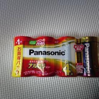 新品未使用　Panasonic　アルカリ乾電池４本