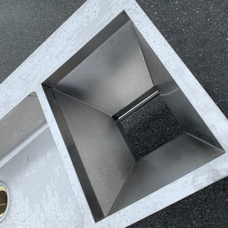 ☆中古品 舟形シンクダストシューター付き 1600x630x800mm☆