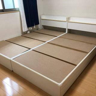 コンセント付き収納ベッド(シングル×2つセット)