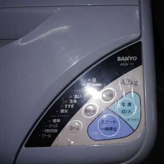 格安中古短期使用　全自動洗濯機　４，2kg　,サンヨー　右蓋止め...