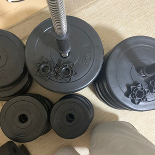 ※値下げしました！ダンベル30kg×2 ＆ フラットベンチ セット