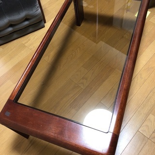 【ネット決済】昭和レトロ　アンティーク　ガラステーブル