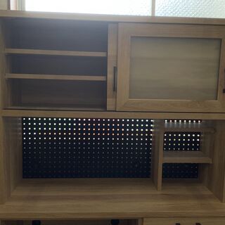 三連レンジボード ハイタイプ 木目 ネジ・フック付【ユーズドユーズ 