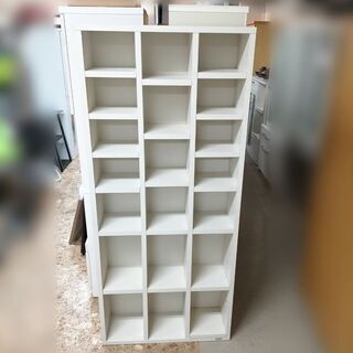 MOCO/フナモコ 本棚 多目的棚 ホワイト W75×H170×D23cm 店頭引き取り歓迎♪