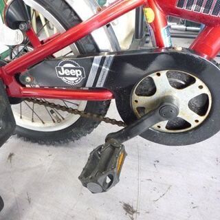 Jeep 子供用自転車 16インチ 男の子 赤 カゴ 補助輪 ジープ