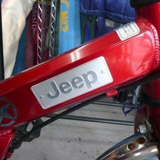 Jeep 幼児用自転車 赤 前カゴ付き　16インチ JEEP ジープ キッズサイクル 16インチ JE-16G オリーブ レッド