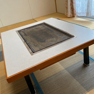 【ネット決済】鉄板付きローテーブル　