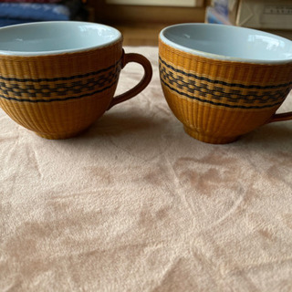 畳素材のコーヒーカップ2個