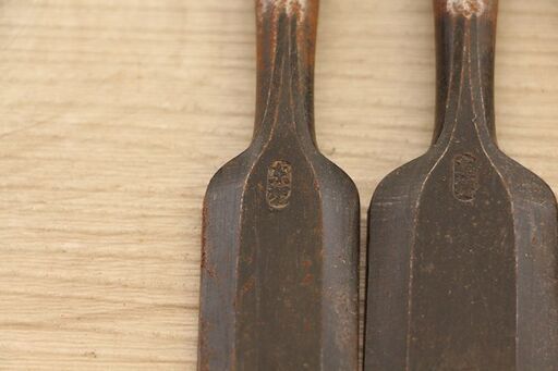 大工道具 チスパーク 在銘 鑿 のみ10本セット 三ツ裏 三枚裏 中古 保管