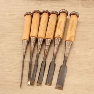 大工道具 チスパーク 在銘 鑿 のみ10本セット 三ツ裏 三枚裏 中古 保管