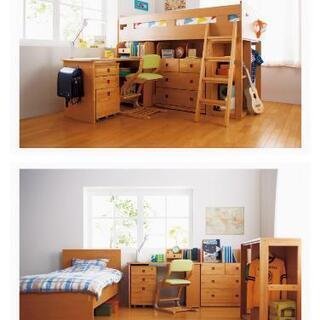 コイズミ【KIDS COMPO-MULTI SPECIAL】 ミドルベッドデスク HCM-459NS

