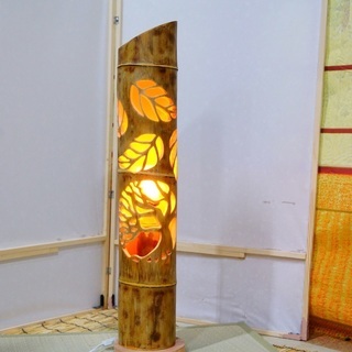 竹ランンプ 〜〜揺らぎの炎 リーフ〜〜